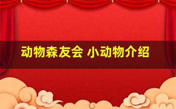 动物森友会 小动物介绍